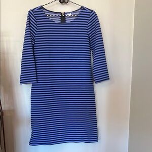 Old Navy Blue and Black Striped Dress medium